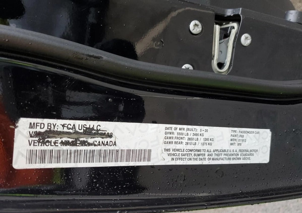 Dodge Charger cena 154000 przebieg: 28802, rok produkcji 2020 z Witnica małe 67